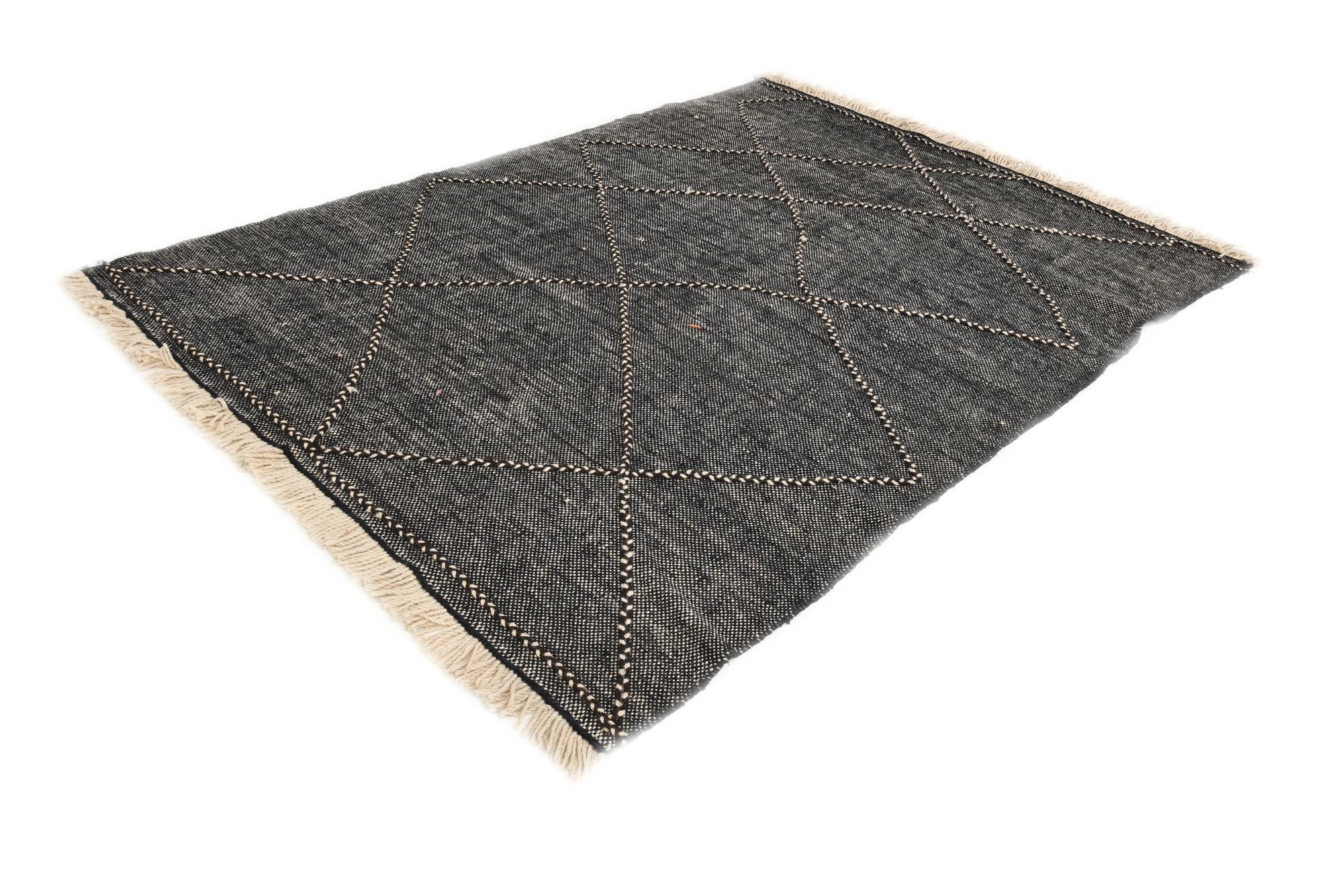 6' 9 x 9' 5 Hand Knotted Moroccan Wool Rug