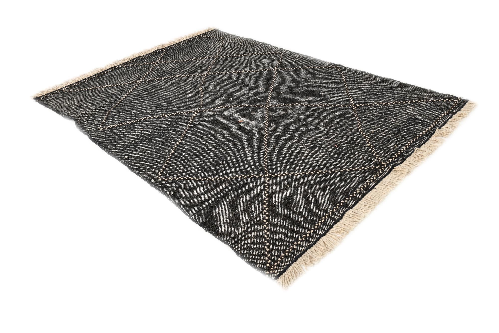 6' 9 x 9' 5 Hand Knotted Moroccan Wool Rug