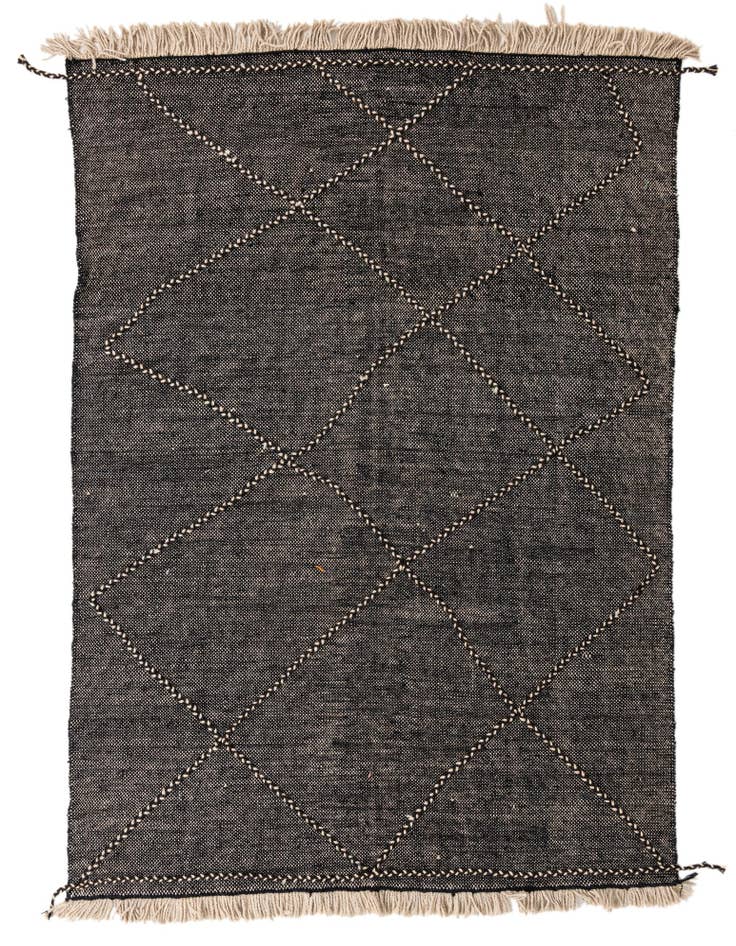 Detail image of 6' 9 x 9' 5 Hand Knotted Moroccan Wool Rug