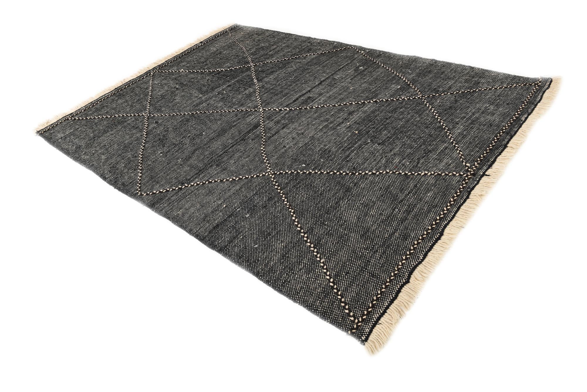 7' x 9' 8 Hand Knotted Moroccan Wool Rug