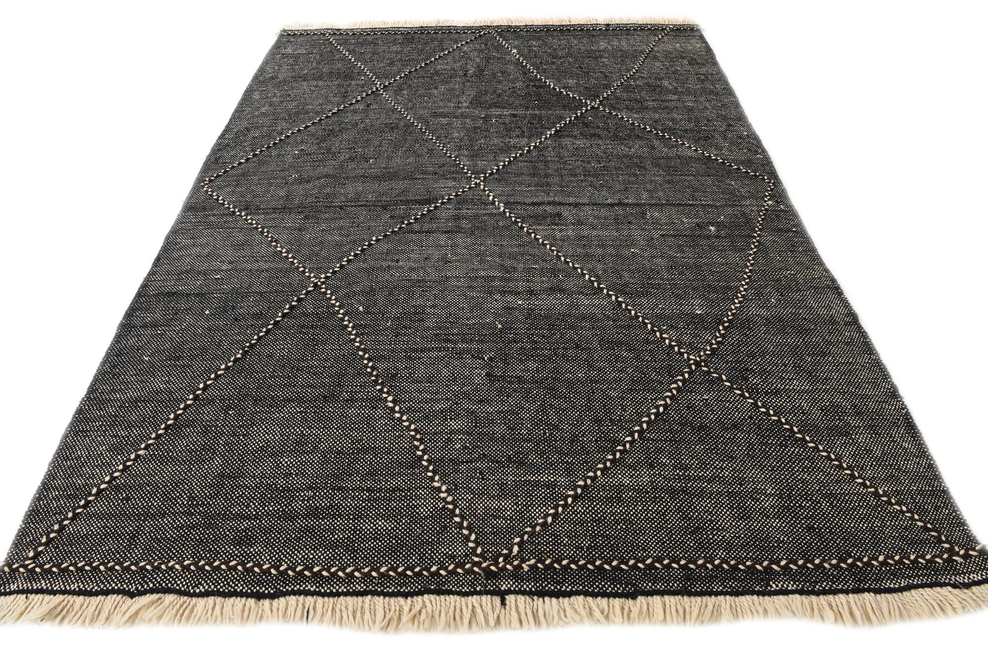 7' x 9' 8 Hand Knotted Moroccan Wool Rug