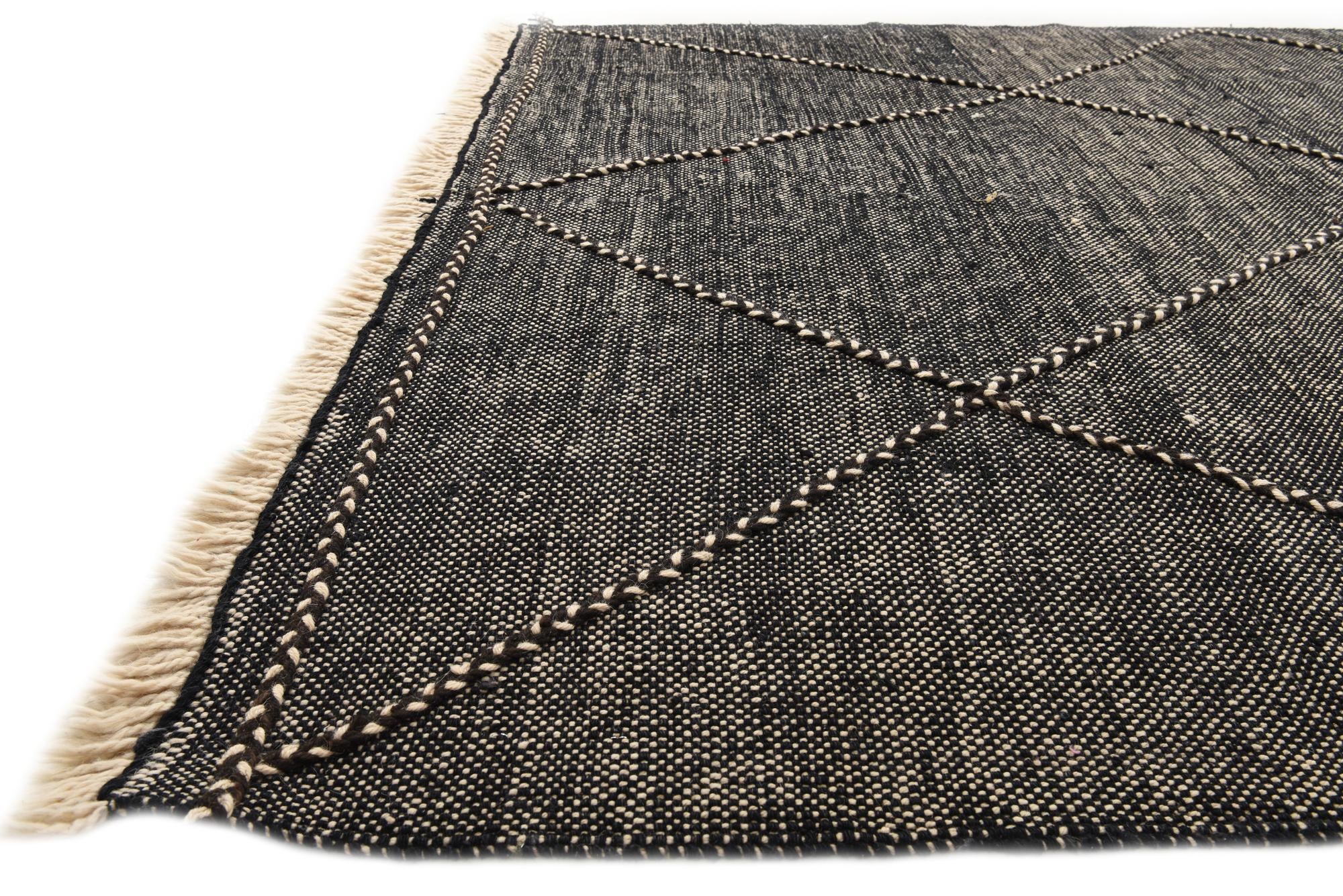 7' x 9' 8 Hand Knotted Moroccan Wool Rug