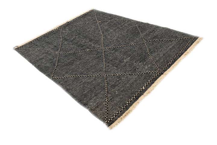 6' 1 x 7' 8 Hand Knotted Moroccan Wool Rug