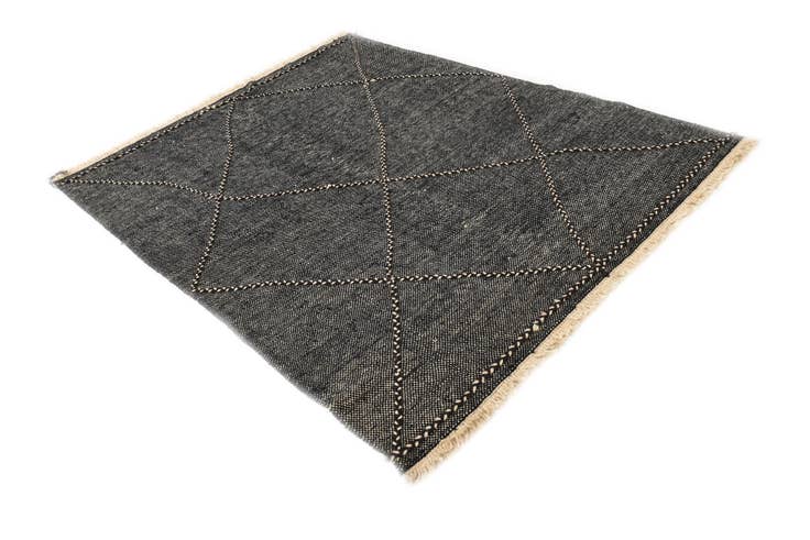 Detail image of 6' 1 x 7' 8 Hand Knotted Moroccan Wool Rug