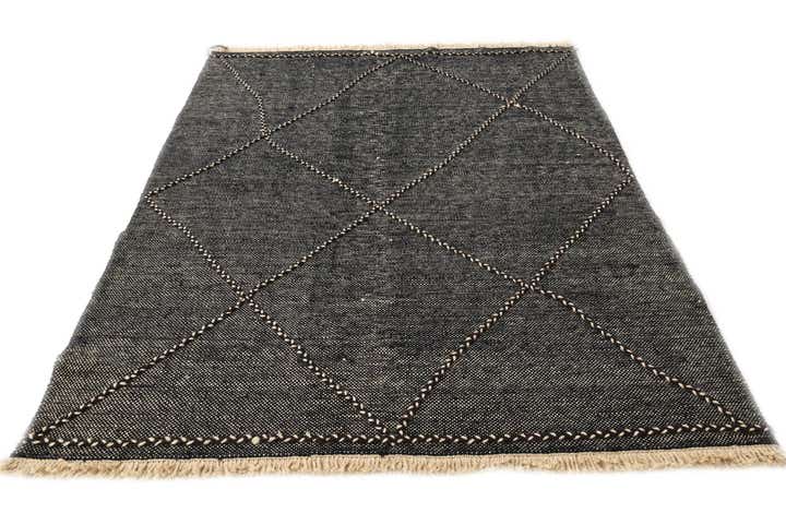 6' 1 x 7' 8 Hand Knotted Moroccan Wool Rug