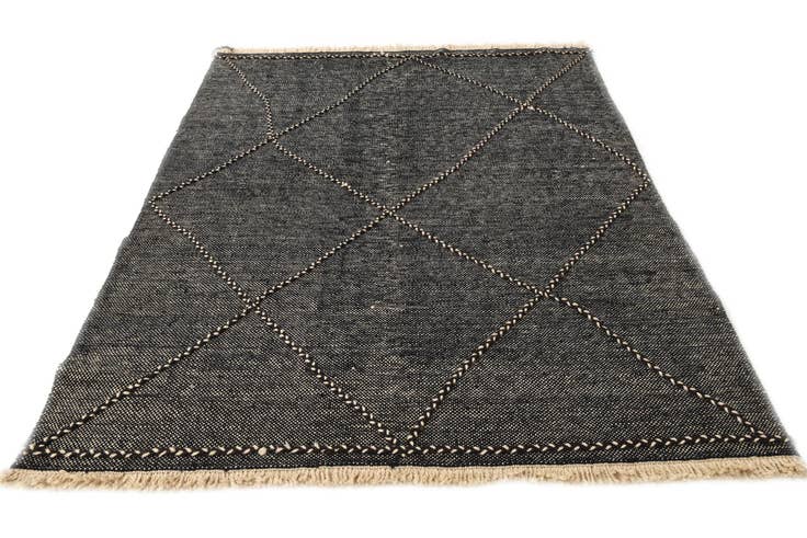Detail image of 6' 1 x 7' 8 Hand Knotted Moroccan Wool Rug