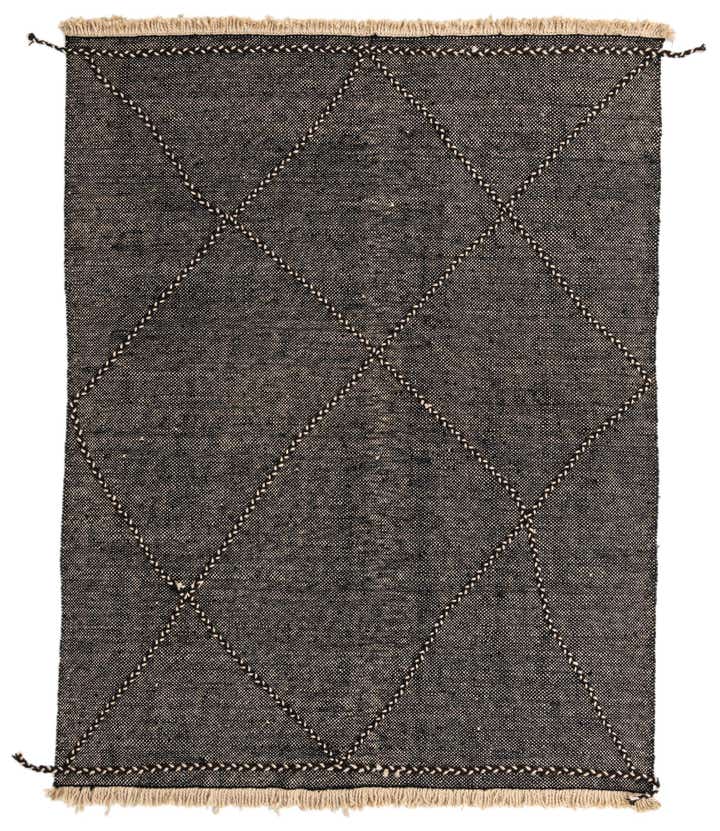 6' 1 x 7' 8 Hand Knotted Moroccan Wool Rug