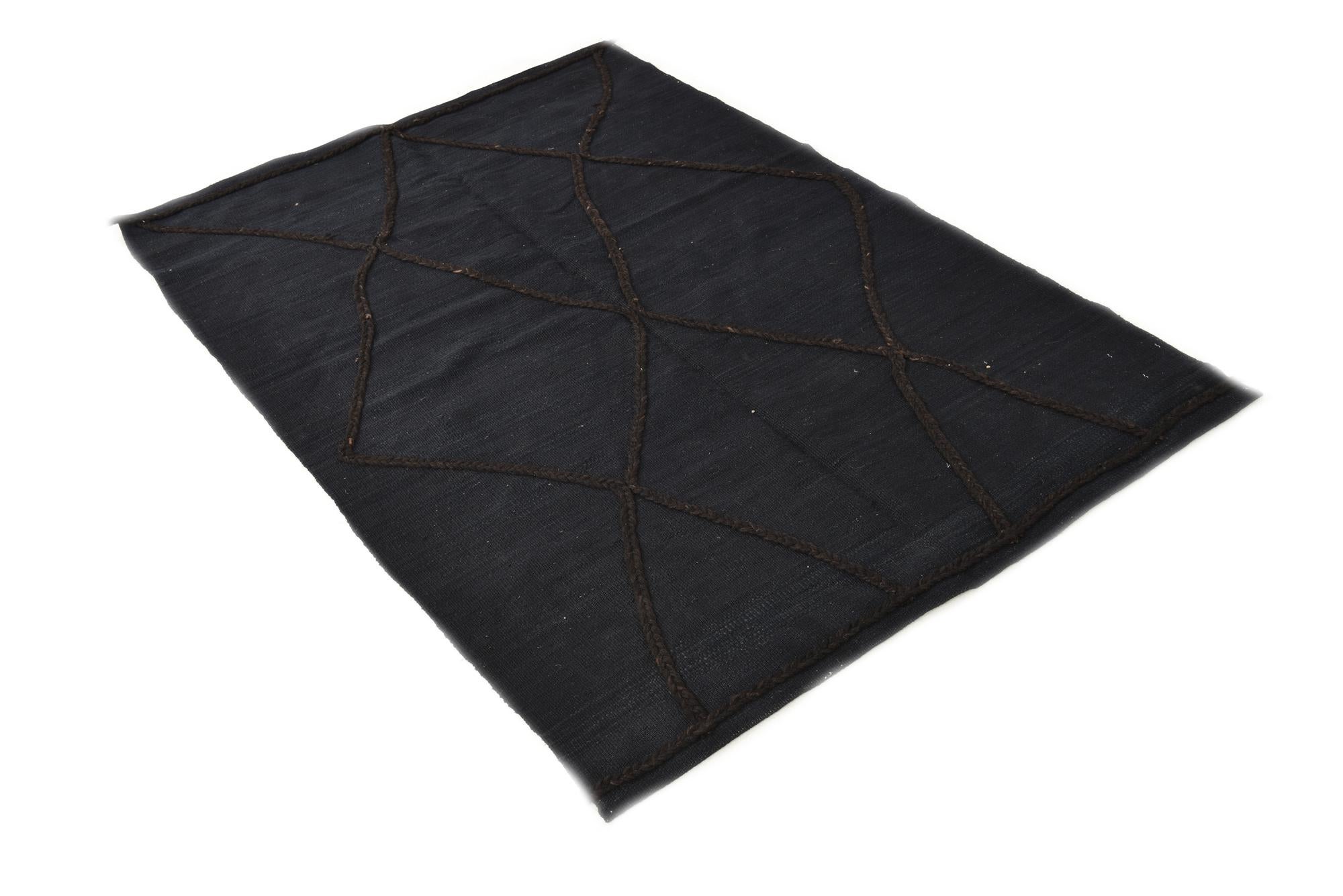 4' 2 x 6' Hand Knotted Moroccan Wool Rug
