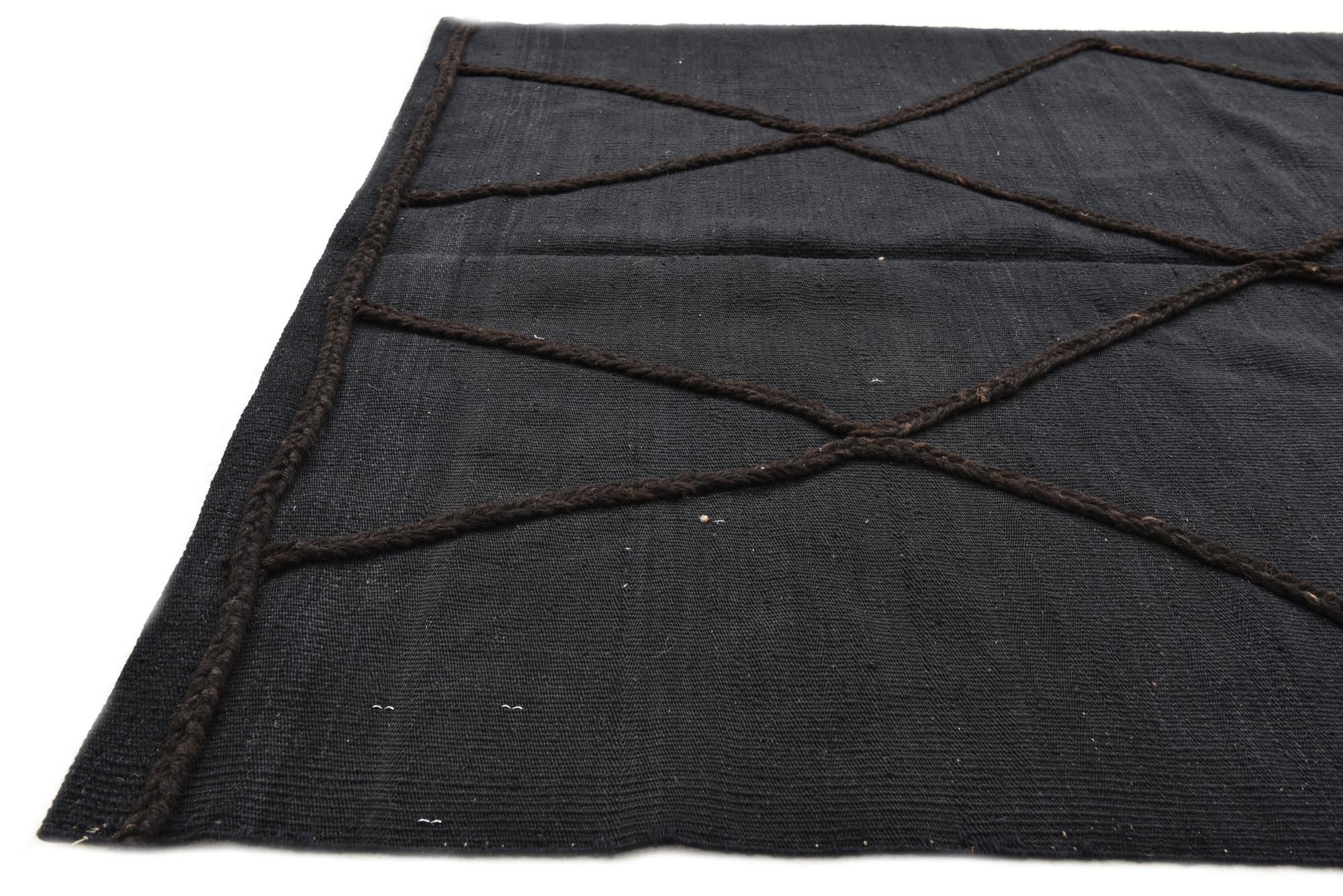4' 2 x 6' Hand Knotted Moroccan Wool Rug