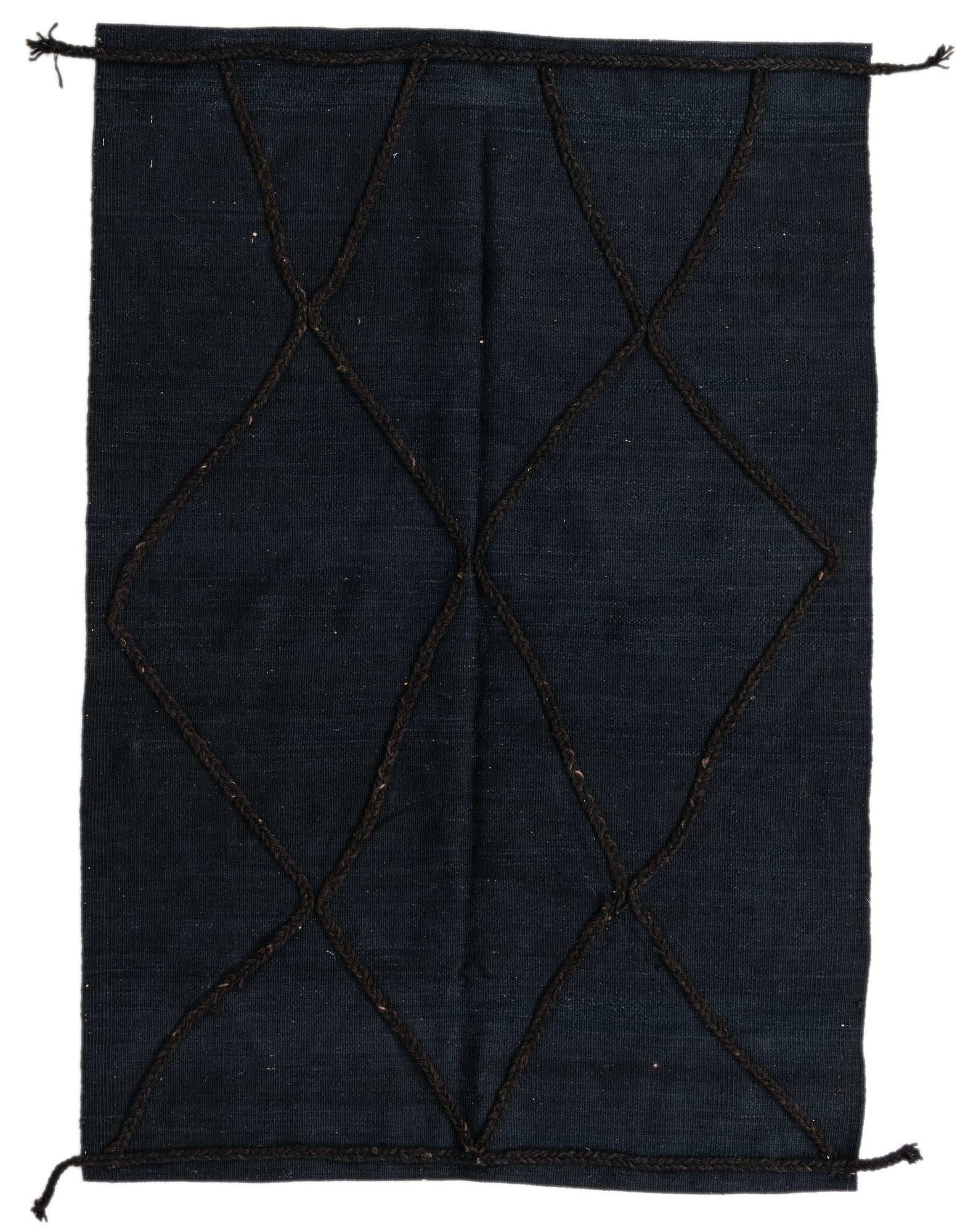 4' 2 x 6' Hand Knotted Moroccan Wool Rug