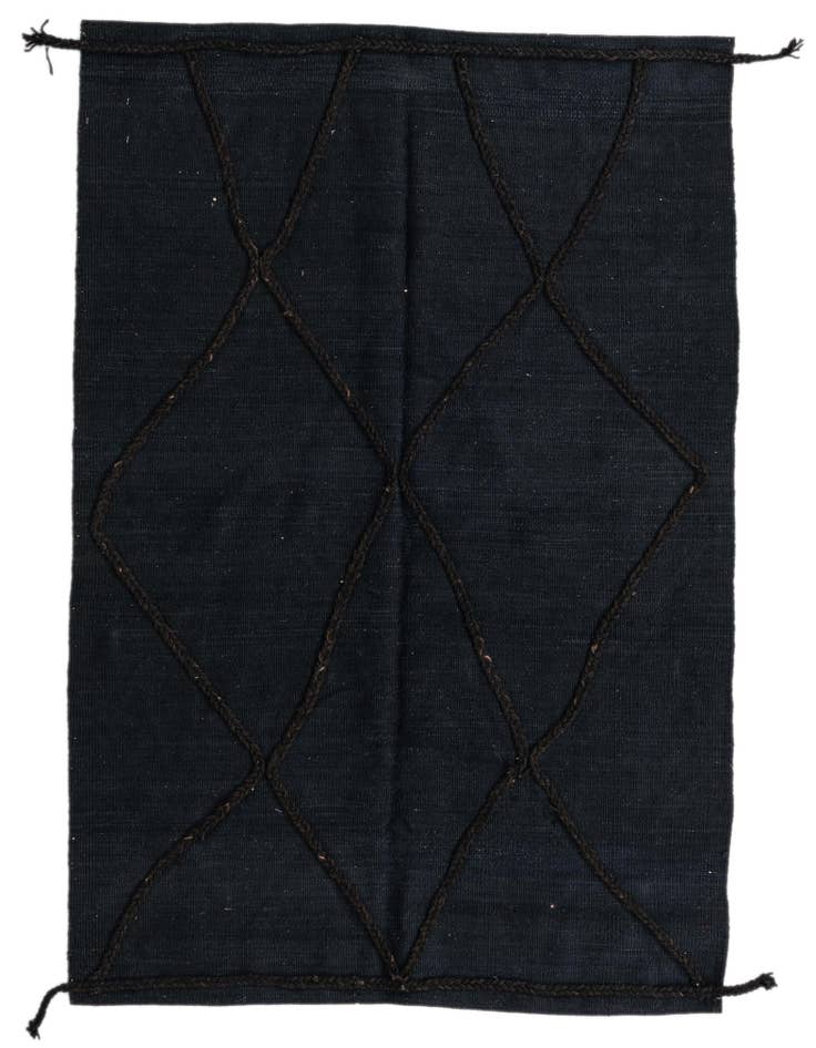 Detail image of 4' 2 x 6' Hand Knotted Moroccan Wool Rug