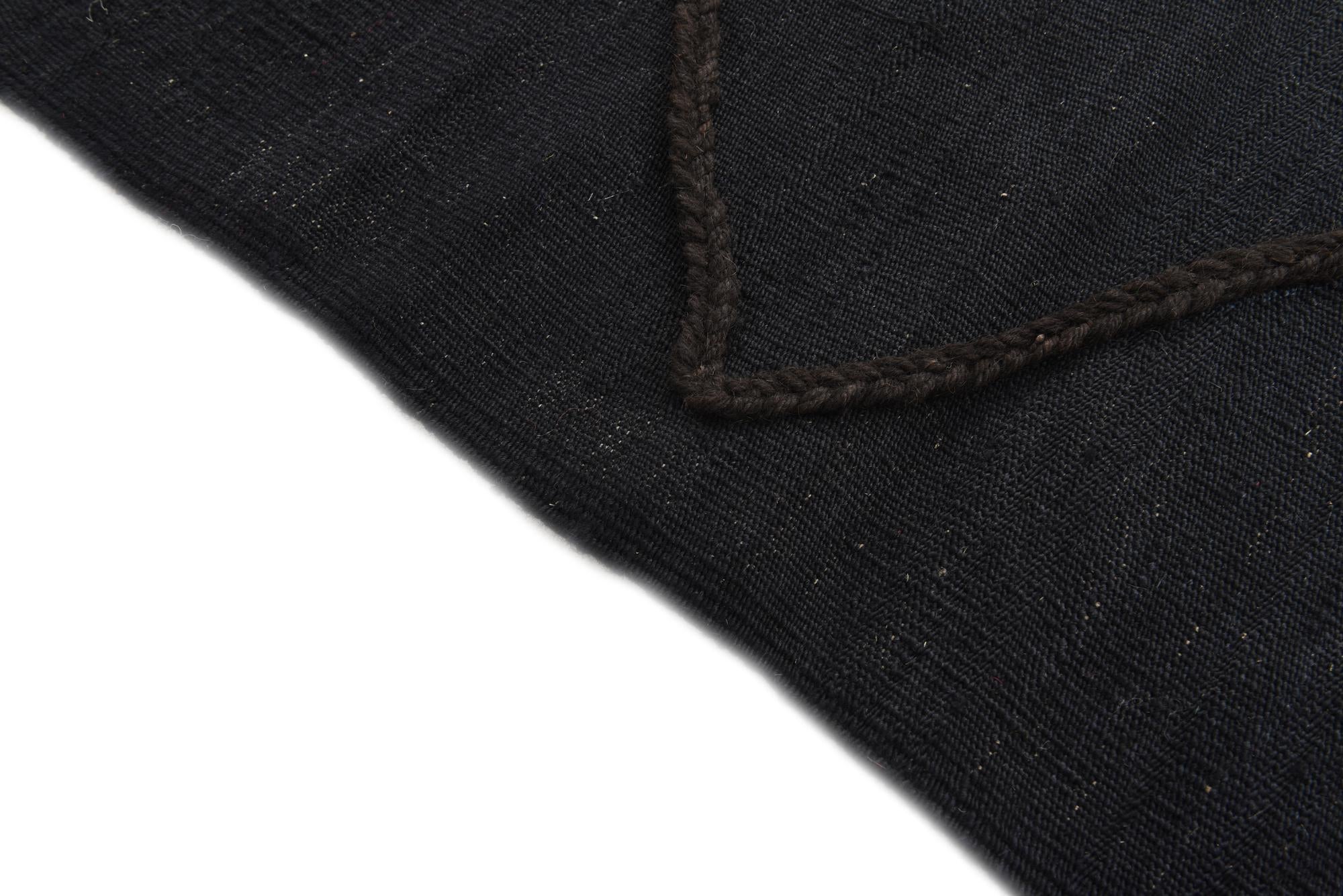 Black 5' 8 x 7' 10 Hand Knotted Moroccan Wool Rug | Rugs.com