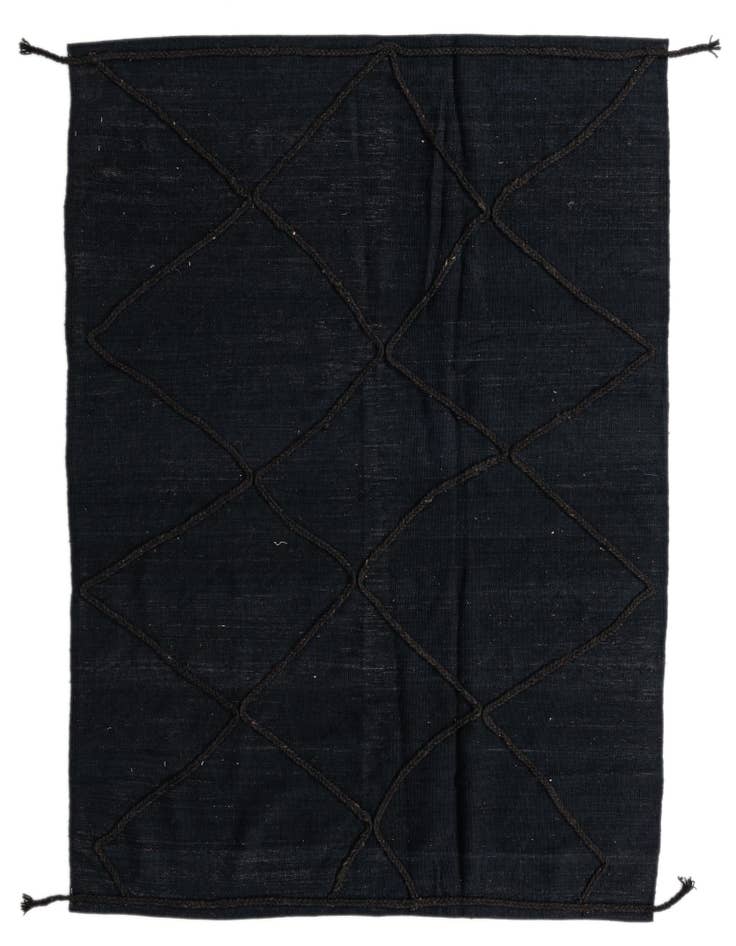 Detail image of 5' 8 x 7' 10 Hand Knotted Moroccan Wool Rug