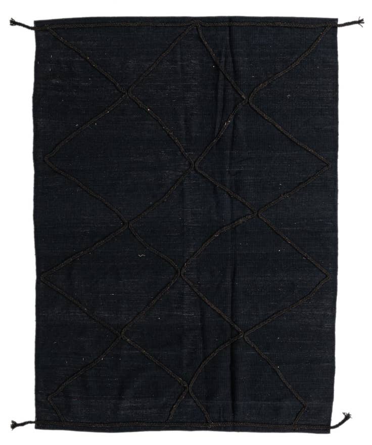 Detail image of 5' 8 x 7' 10 Hand Knotted Moroccan Wool Rug