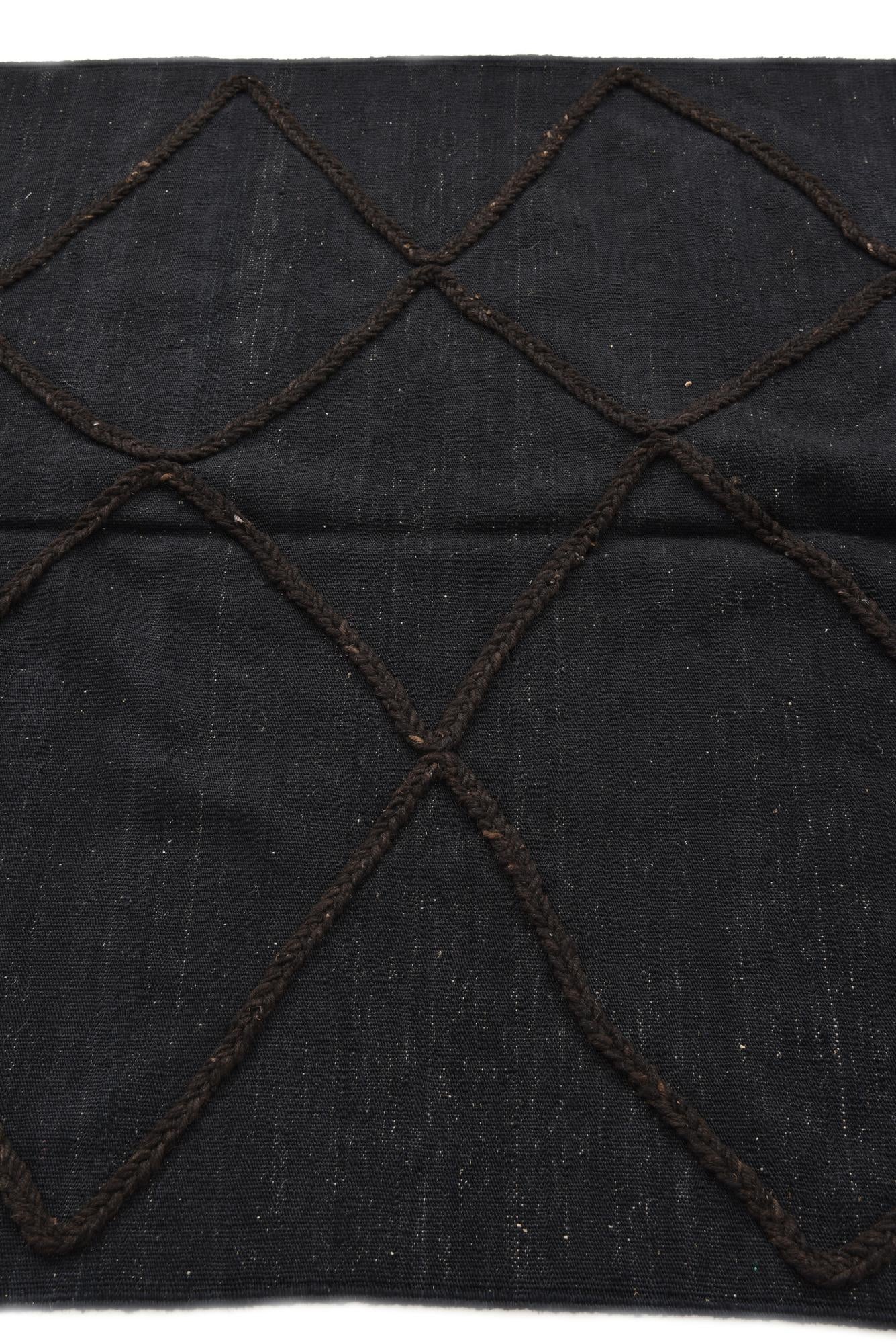 4' 3 x 5' 10 Hand Knotted Moroccan Wool Rug