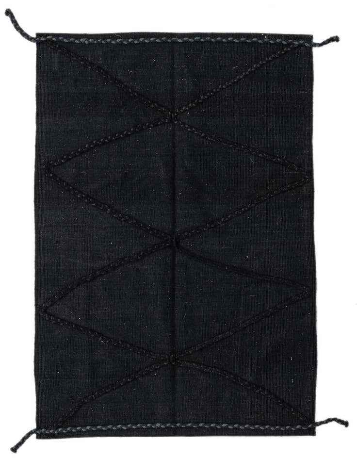 Detail image of 3' 6 x 4' 11 Hand Knotted Moroccan Wool Rug