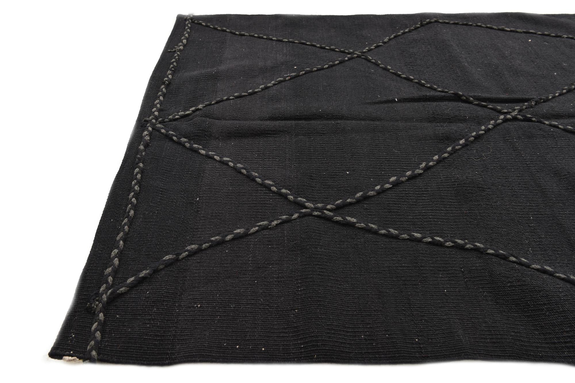 3' 5 x 4' 11 Hand Knotted Moroccan Wool Rug
