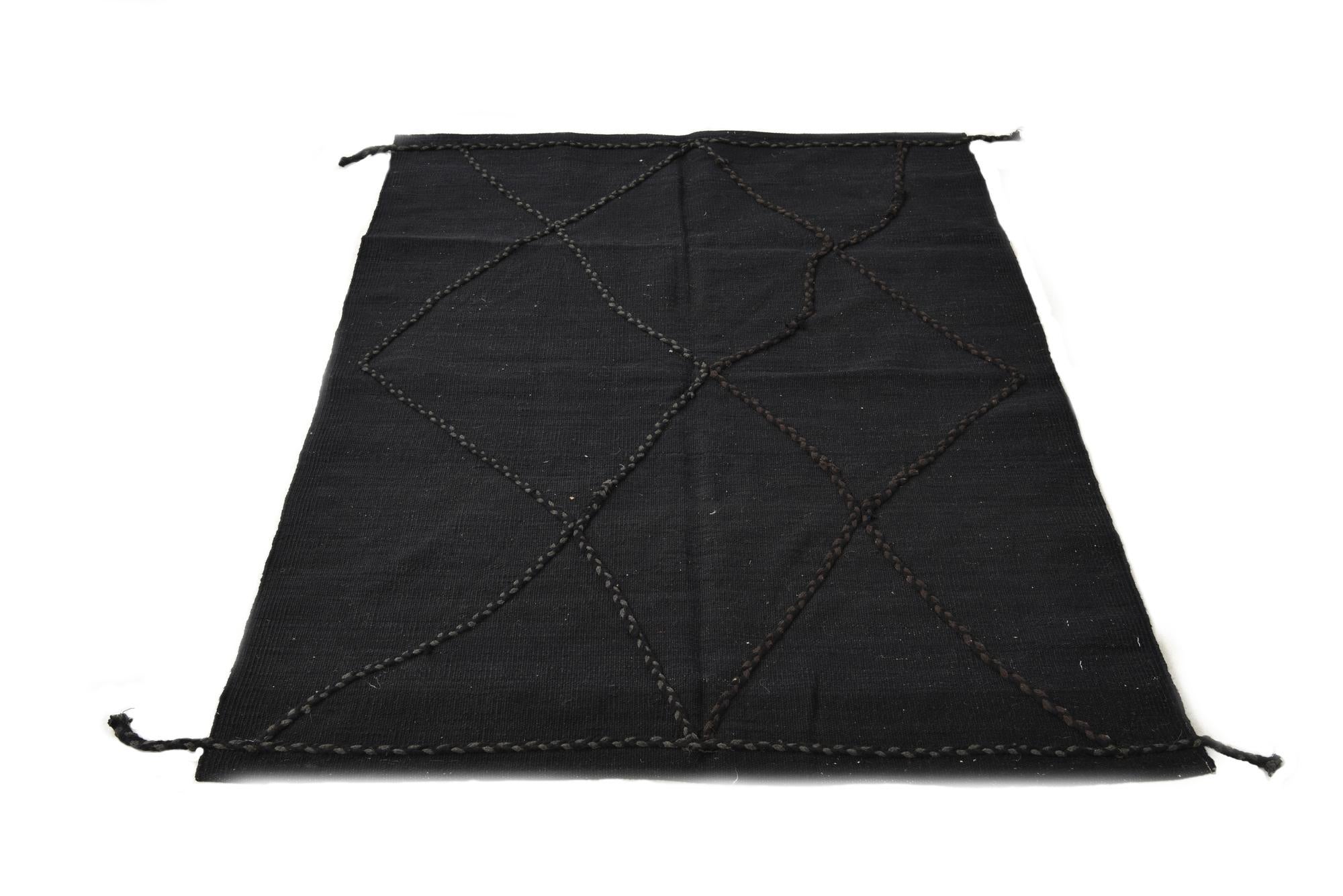 3' 6 x 5' Hand Knotted Moroccan Wool Rug