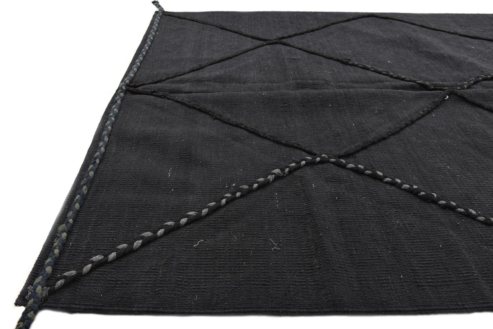 4' 4 x 5' 9 Hand Knotted Moroccan Wool Rug
