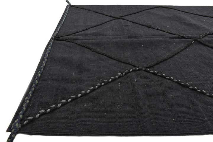 4' 4 x 5' 9 Hand Knotted Moroccan Wool Rug