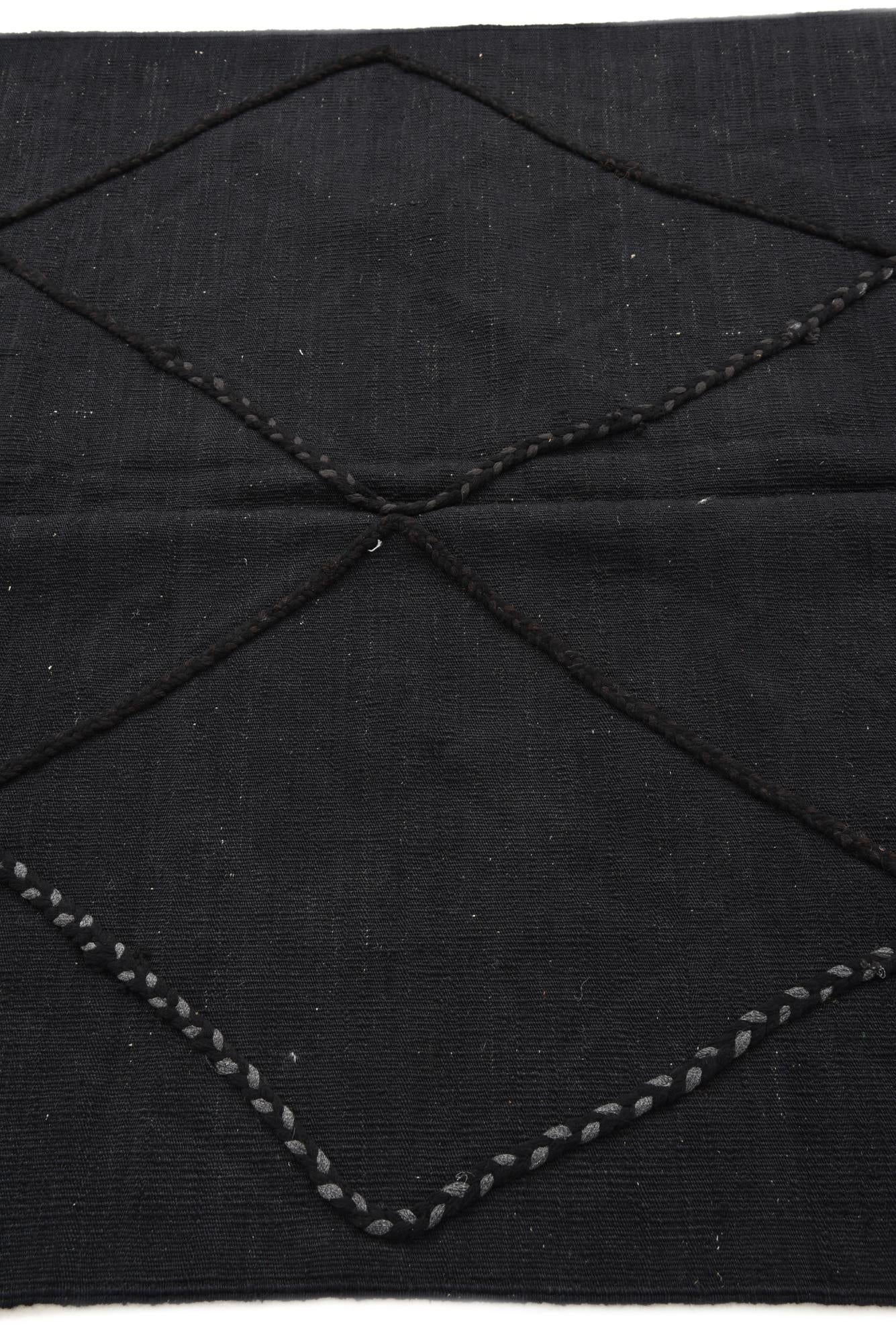 4' 4 x 5' 9 Hand Knotted Moroccan Wool Rug