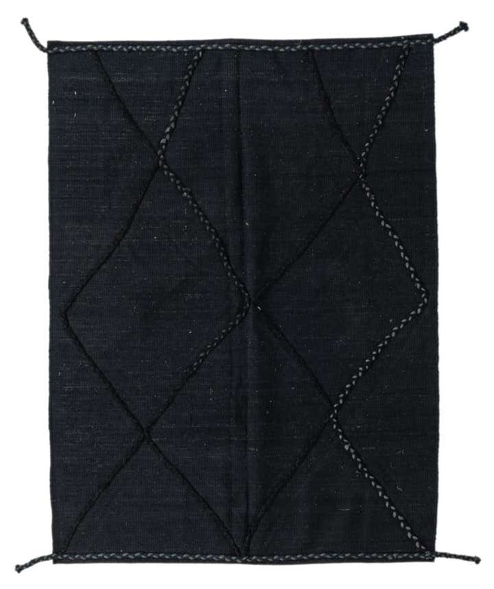 4' 4 x 5' 9 Hand Knotted Moroccan Wool Rug
