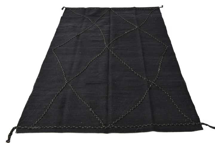 4' 1 x 5' 11 Hand Knotted Moroccan Wool Rug