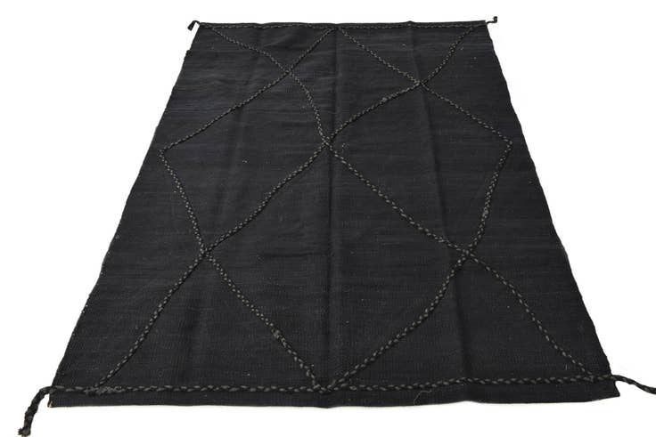 Detail image of 4' 1 x 5' 11 Hand Knotted Moroccan Wool Rug