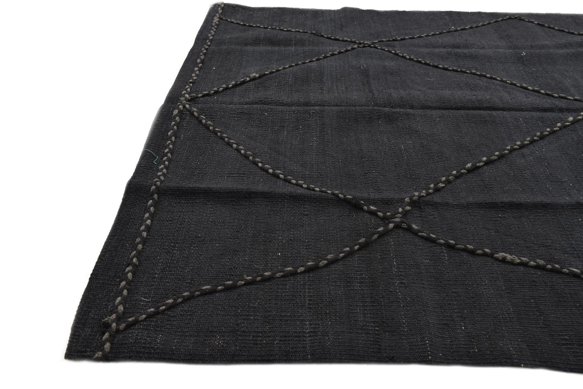4' 1 x 5' 11 Hand Knotted Moroccan Wool Rug