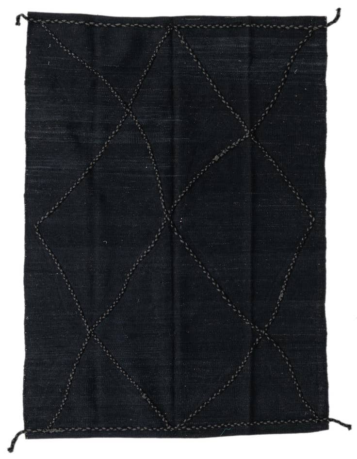 Detail image of 4' 1 x 5' 11 Hand Knotted Moroccan Wool Rug