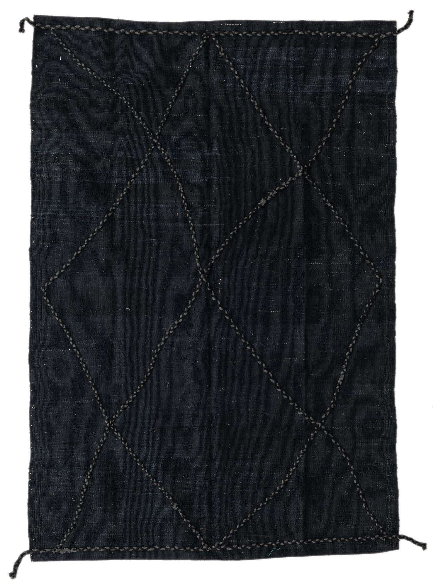 4' 1 x 5' 11 Hand Knotted Moroccan Wool Rug