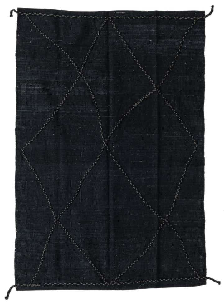 4' 1 x 5' 11 Hand Knotted Moroccan Wool Rug