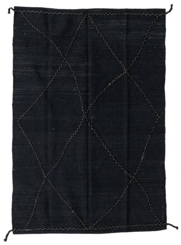 Detail image of 4' 1 x 5' 11 Hand Knotted Moroccan Wool Rug