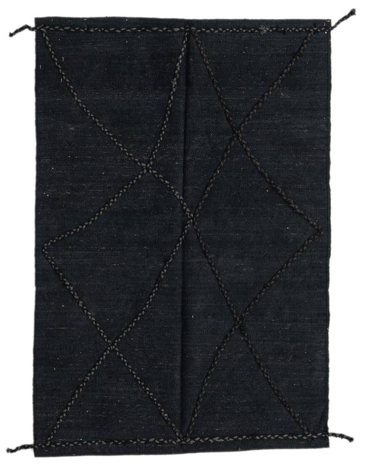 Detail image of 3' 6 x 4' 10 Hand Knotted Moroccan Wool Rug