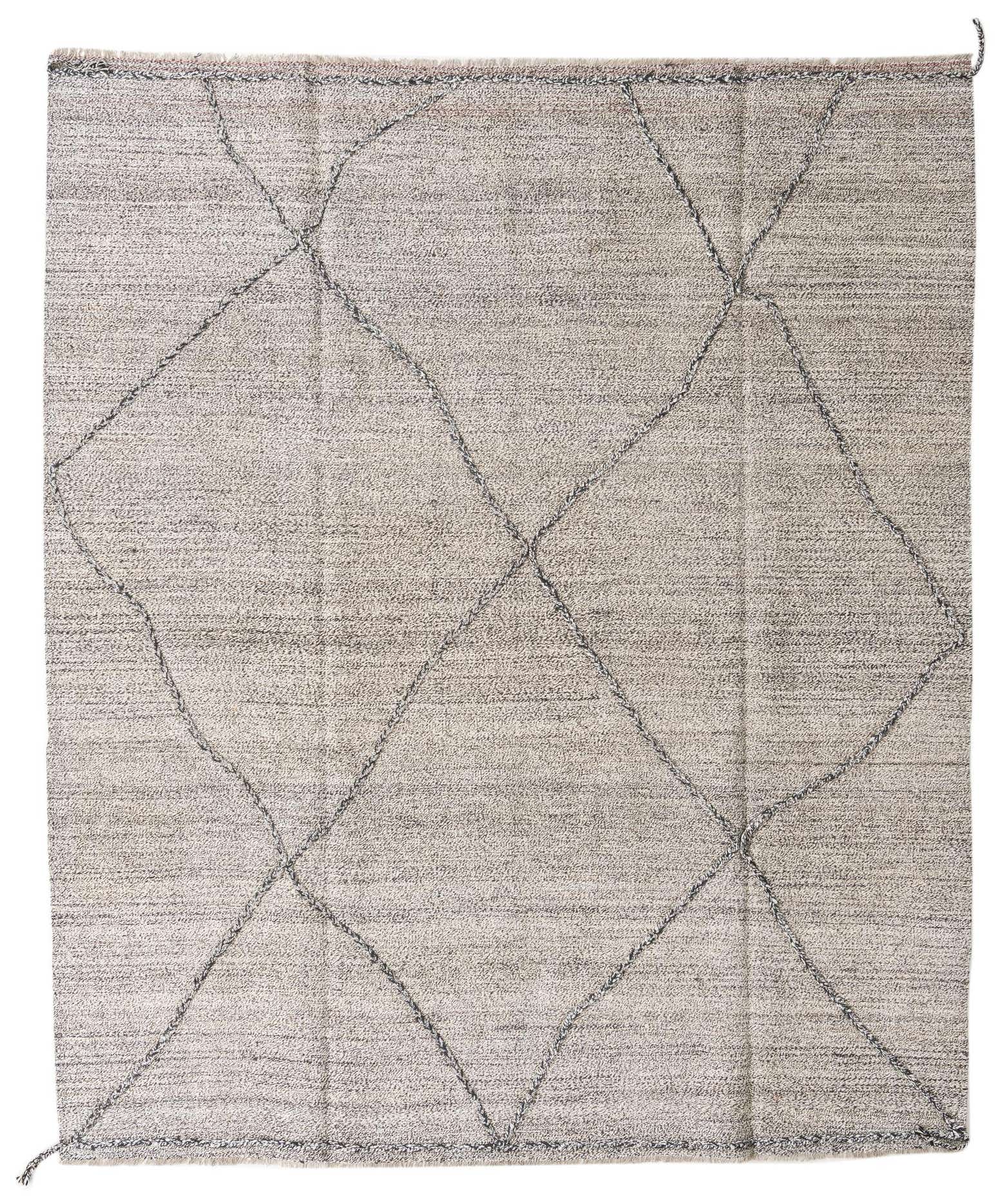 8' 2 x 9' 8 Hand Knotted Moroccan Wool Rug