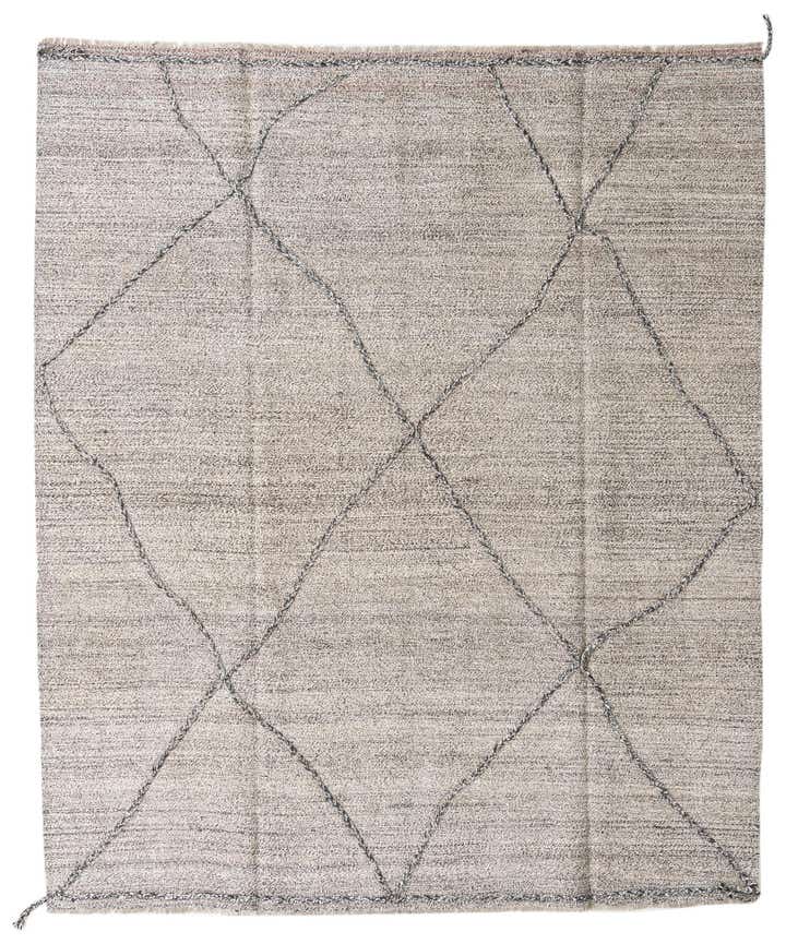 8' 2 x 9' 8 Hand Knotted Moroccan Wool Rug