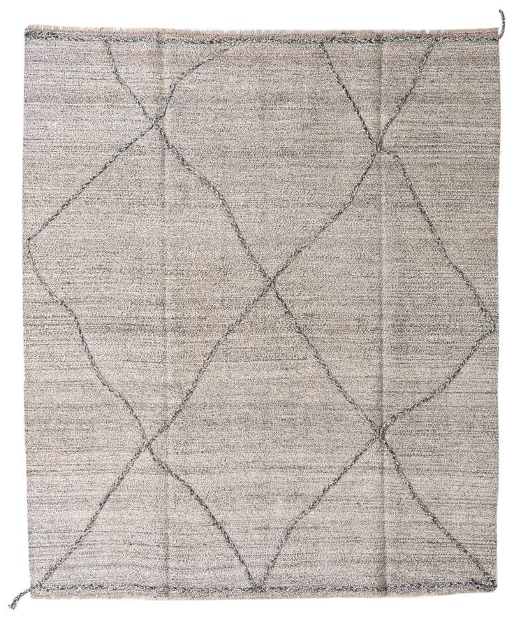 Detail image of 8' 2 x 9' 8 Hand Knotted Moroccan Wool Rug