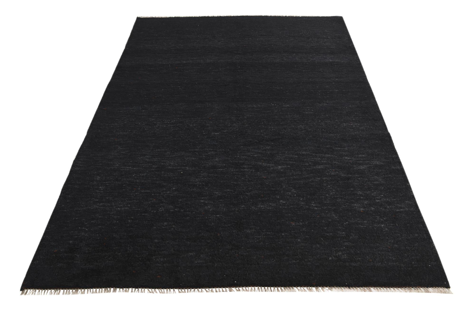5' 9 x 8' 1 Hand Knotted Moroccan Wool Rug