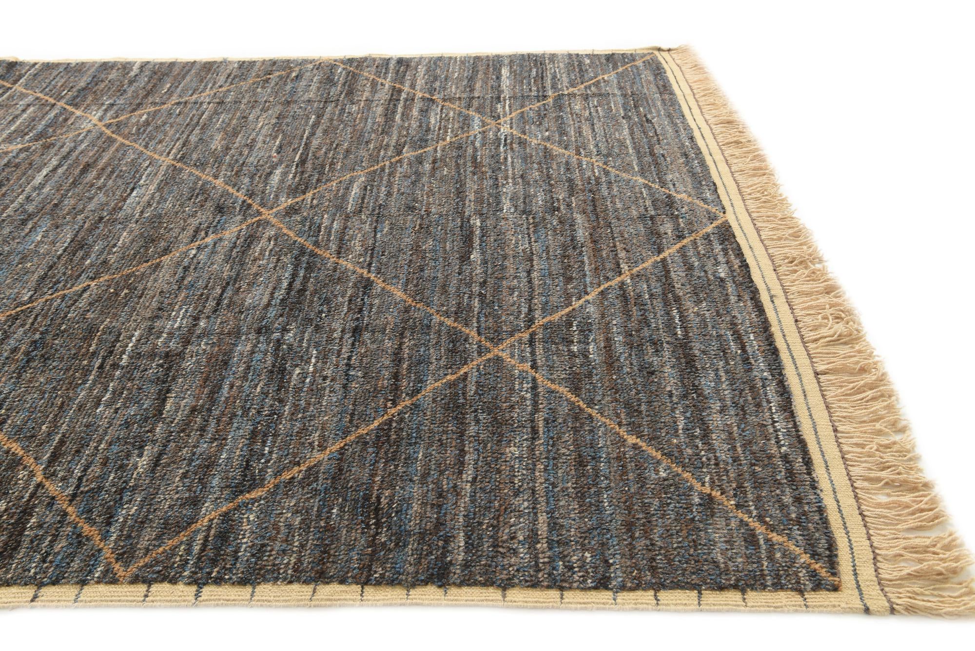 7' 10 x 10' 6 Hand Knotted Moroccan Wool Rug
