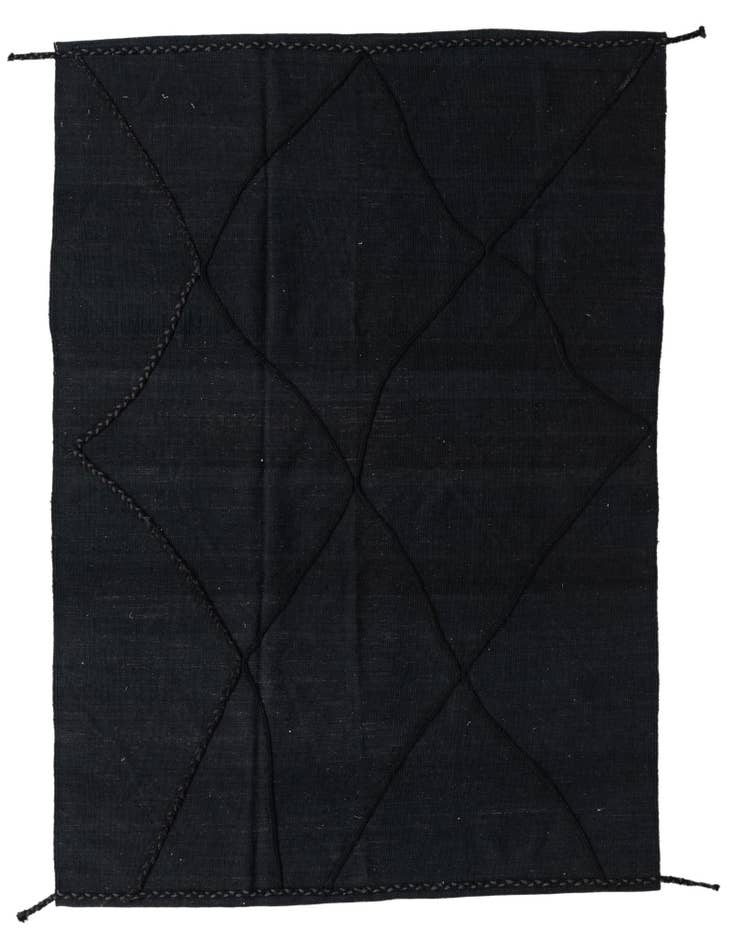 Detail image of 5' 8 x 8' Hand Knotted Moroccan Wool Rug