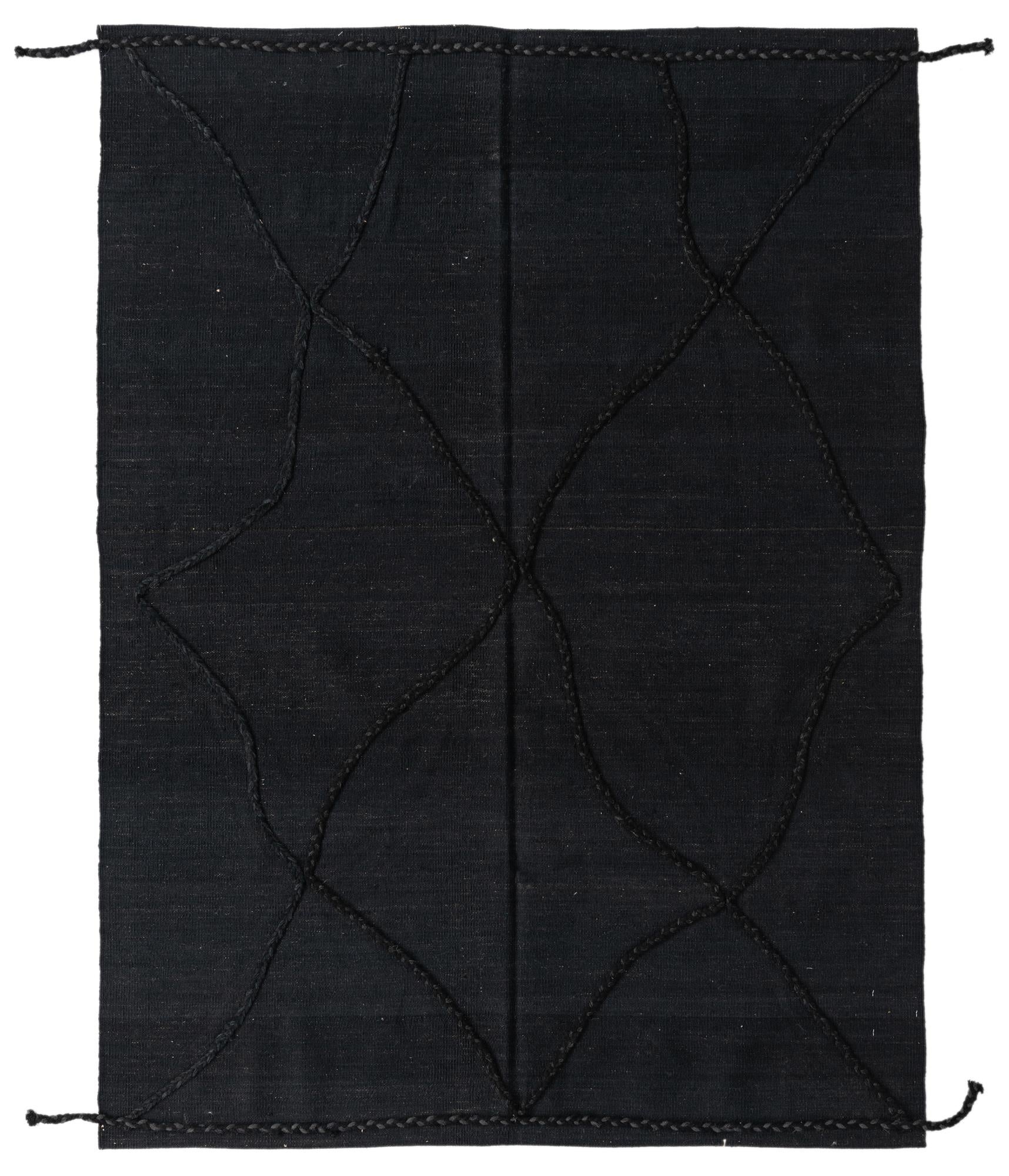 4' 10 x 6' 6 Hand Knotted Moroccan Wool Rug
