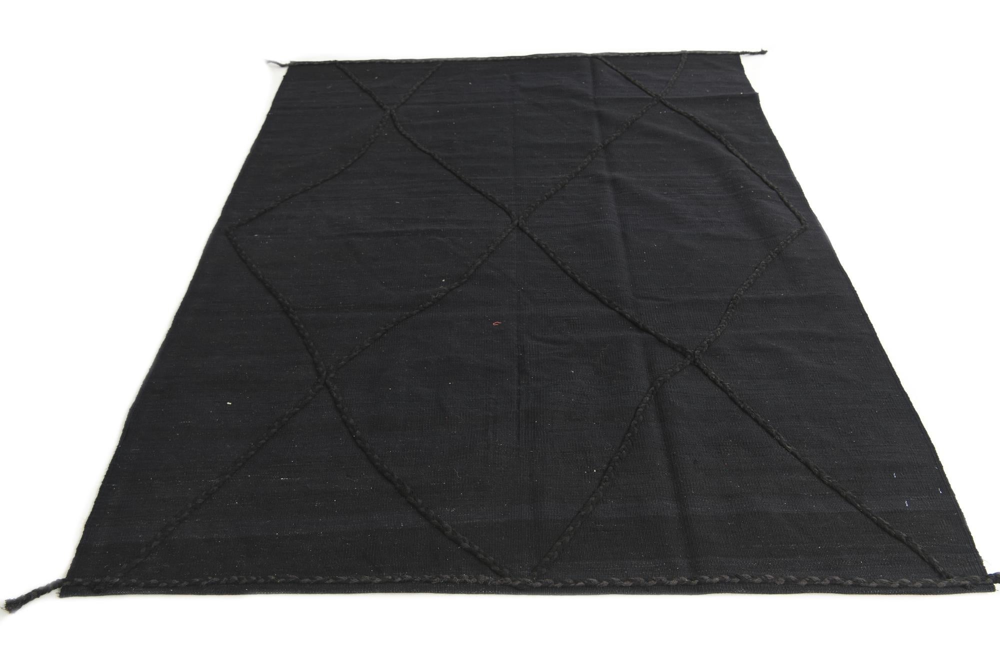 5' 6 x 7' 7 Hand Knotted Moroccan Wool Rug