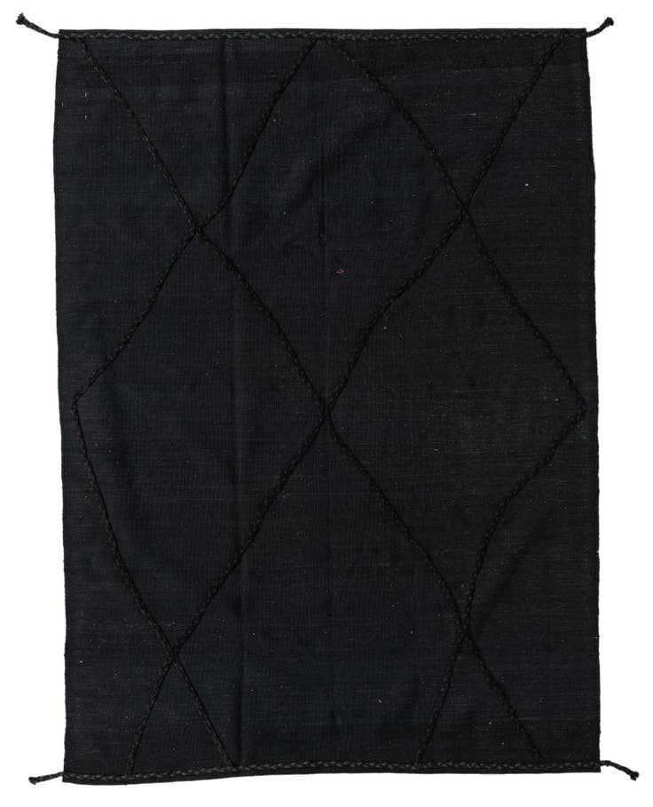 Detail image of 5' 6 x 7' 7 Hand Knotted Moroccan Wool Rug