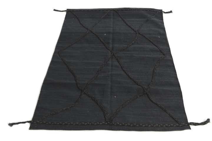 3' 5 x 5' Hand Knotted Moroccan Wool Rug