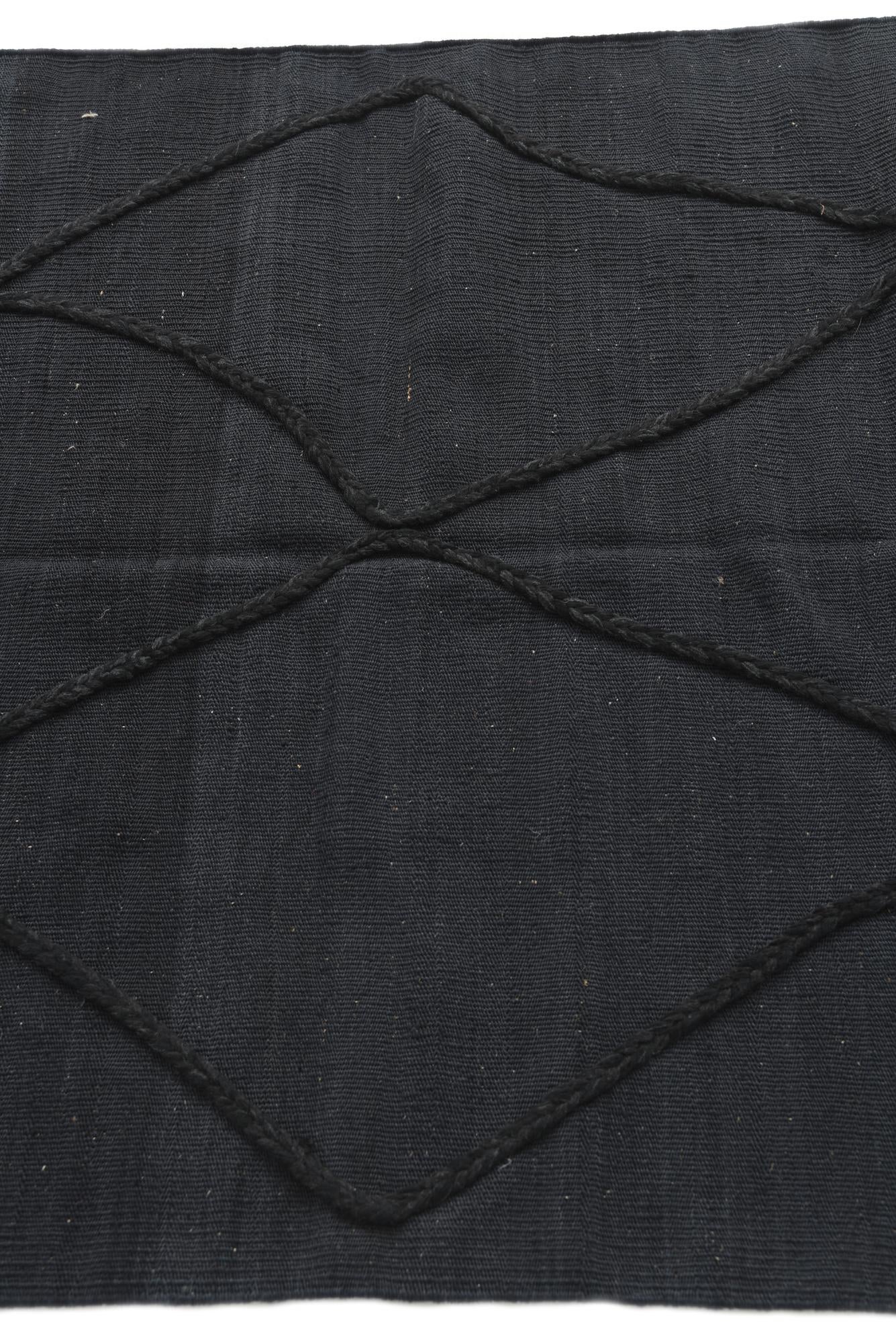 3' 5 x 5' Hand Knotted Moroccan Wool Rug