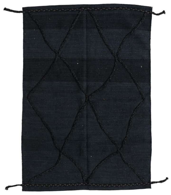 3' 5 x 5' Hand Knotted Moroccan Wool Rug