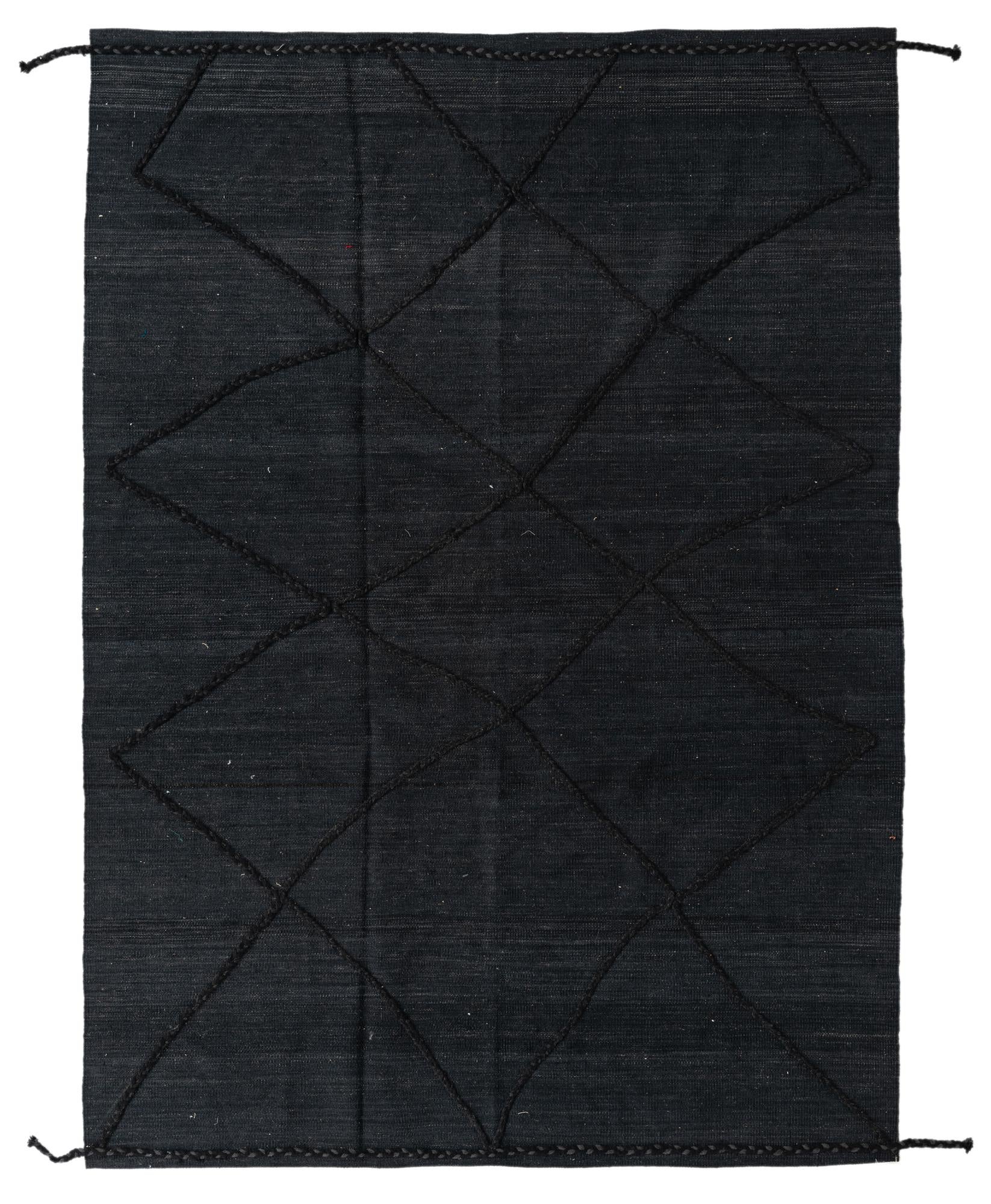 5' 8 x 7' 9 Hand Knotted Moroccan Wool Rug