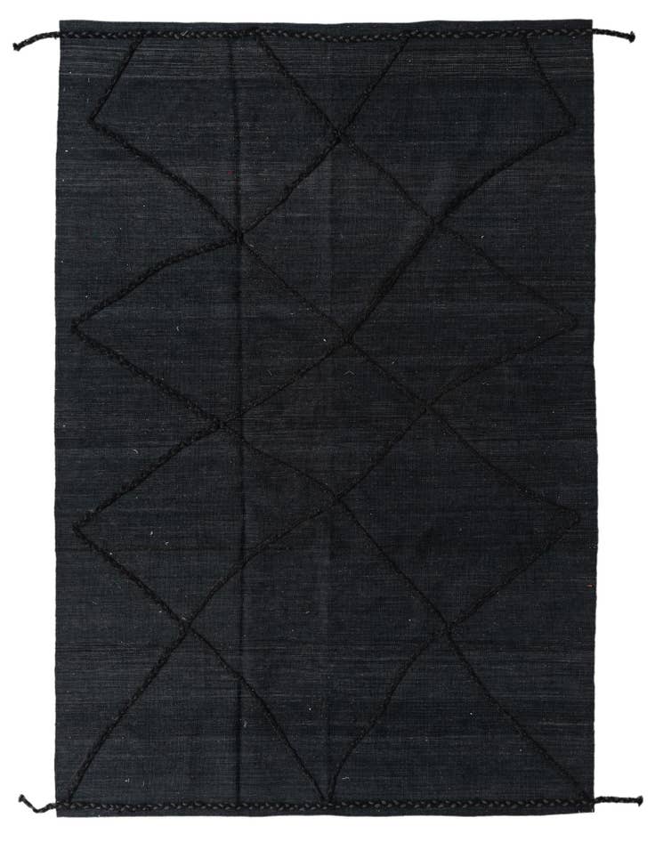 Detail image of 5' 8 x 7' 9 Hand Knotted Moroccan Wool Rug