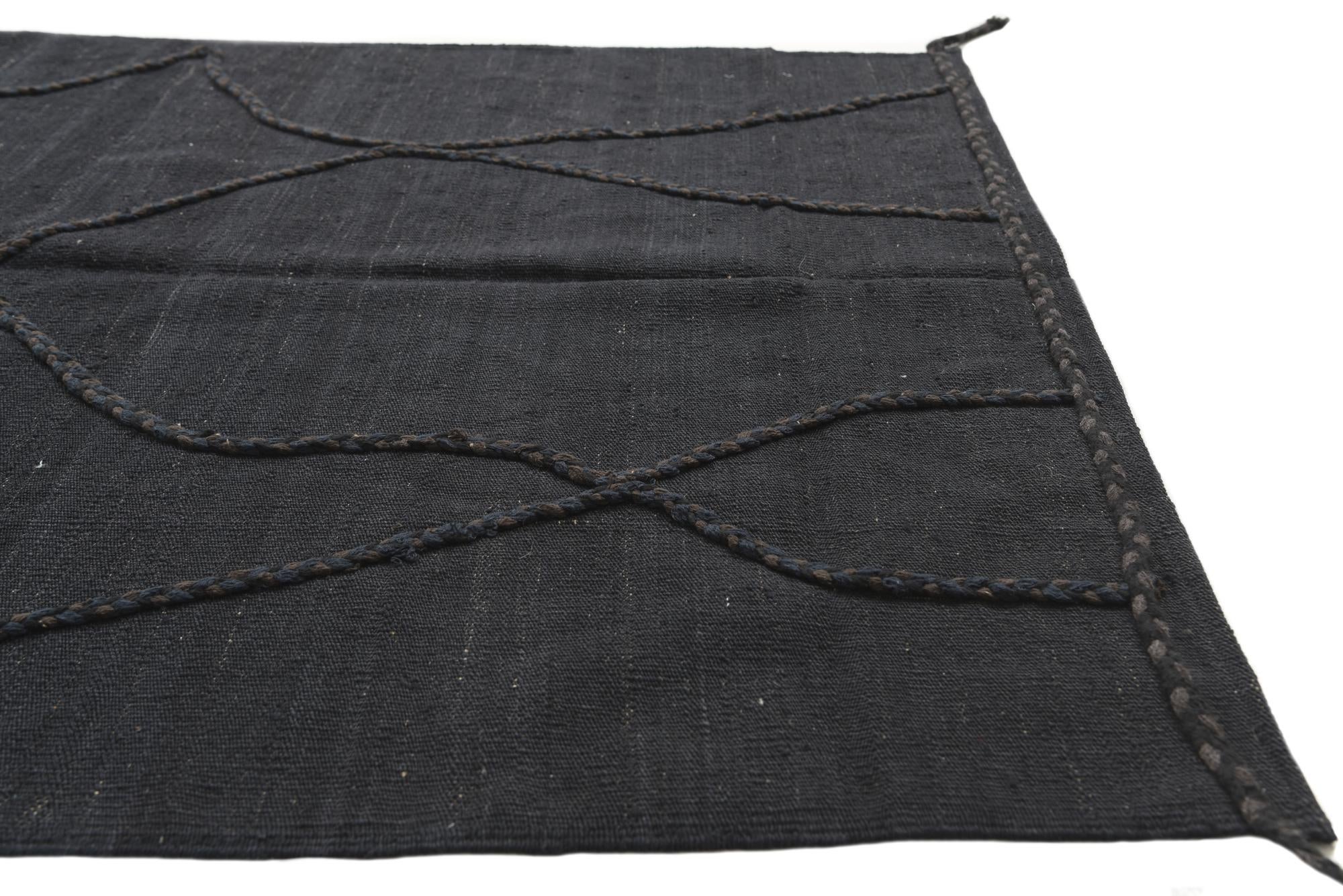 4' 4 x 5' 10 Hand Knotted Moroccan Wool Rug
