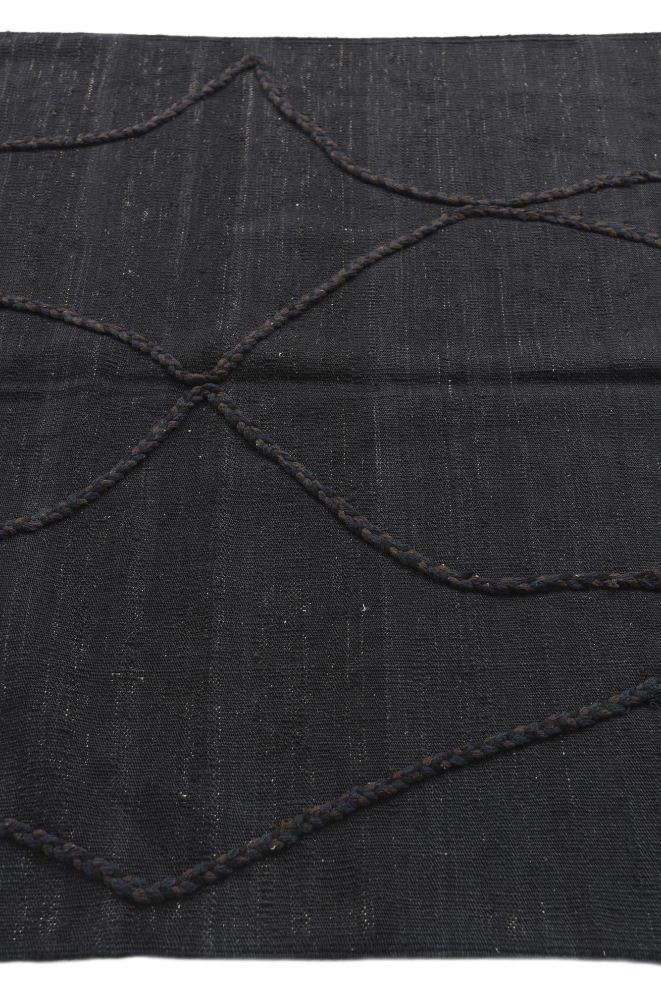 4' 4 x 5' 10 Hand Knotted Moroccan Wool Rug